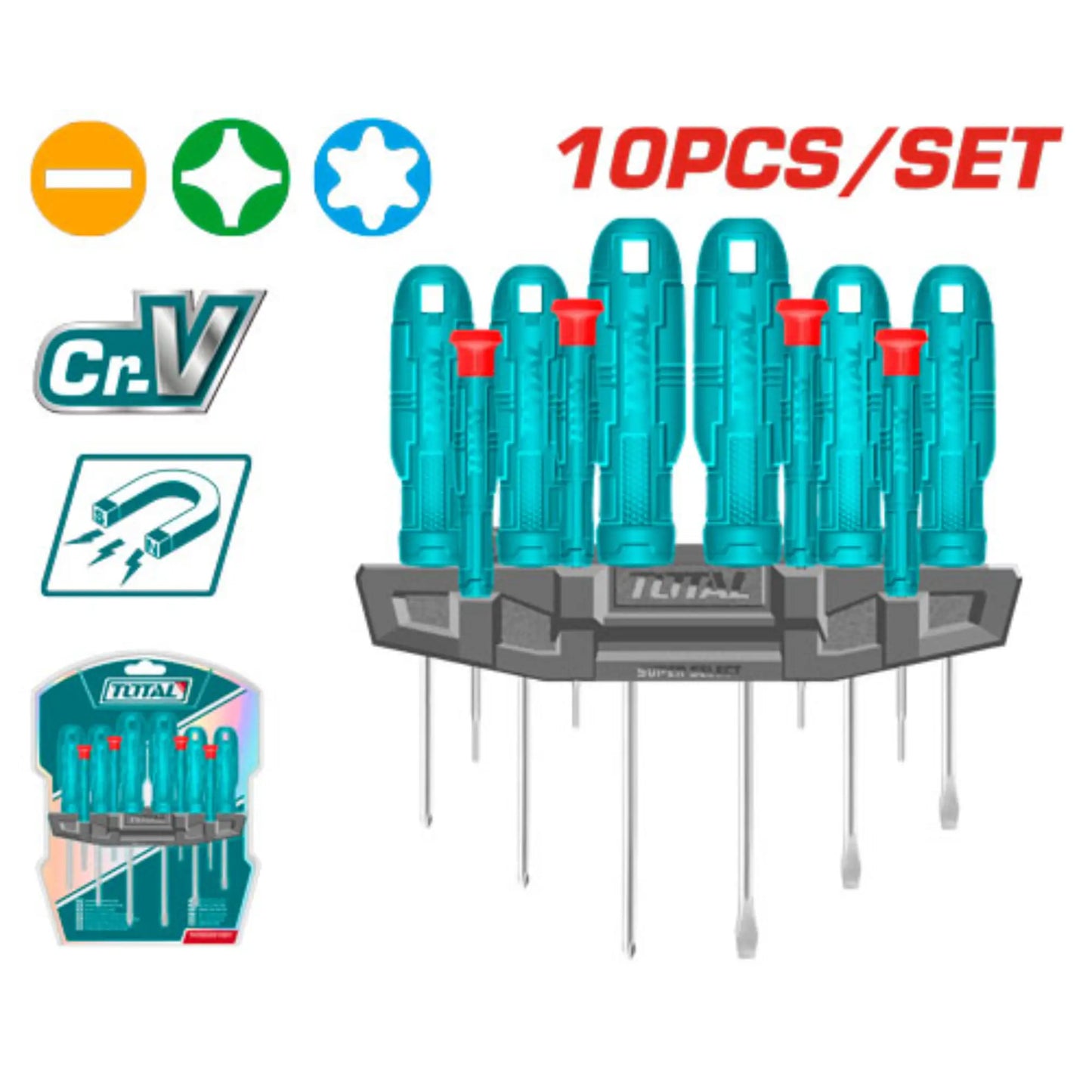 JEU DE 10 TOURNEVIS ET TOURNEVIS DE PR�CISION 10 PCS TOTAL T