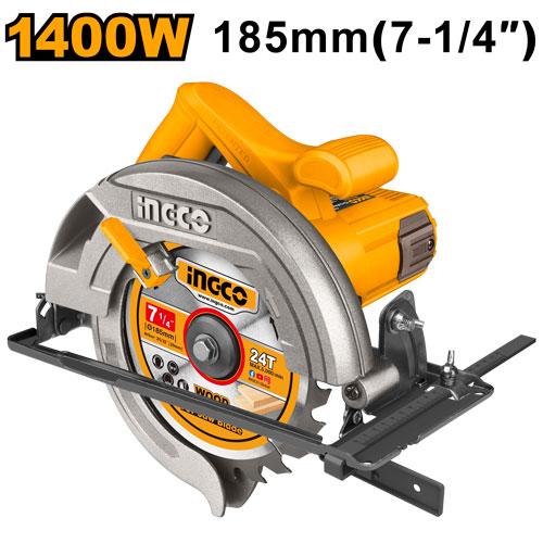 INGCO SCIE CIRCULAIRE 185MM 1400W + 1 LAME SS [CS18538]