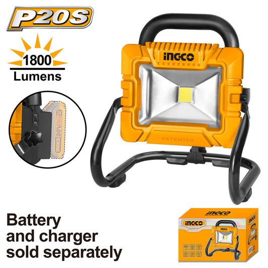 INGCO PROJECTEUR 20V BATTERIE/CHARGEUR NON INCLUS [CWLI2025]
