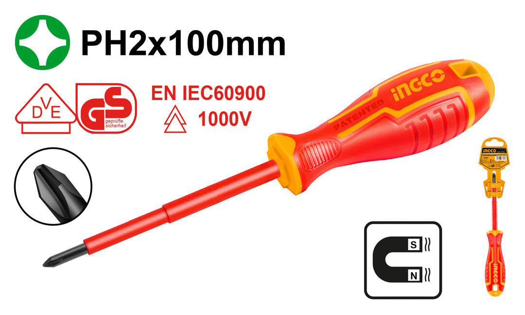 INGCO TOURNEVIS ISOLE PH 2×100 [HISD81PH2100]