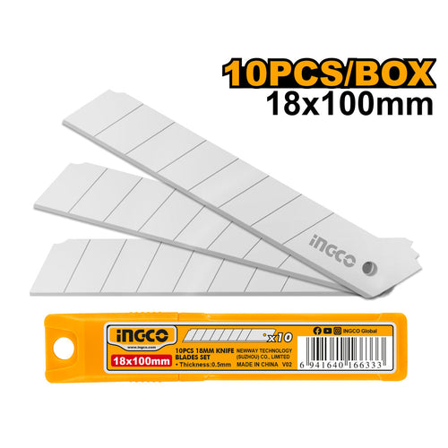 INGCO BOITE DE 10 LAMES DE CUTTER 18*100MM [HKNSB112]