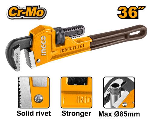 INGCO CLE SERRE-TUBES EN ACIER DE CARBONE LR: 900M [HPW0836]