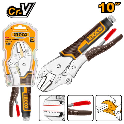 INGCO PINCE-ETAU A MACHOIRE DROITE 255MM CRV [HSJP0210]
