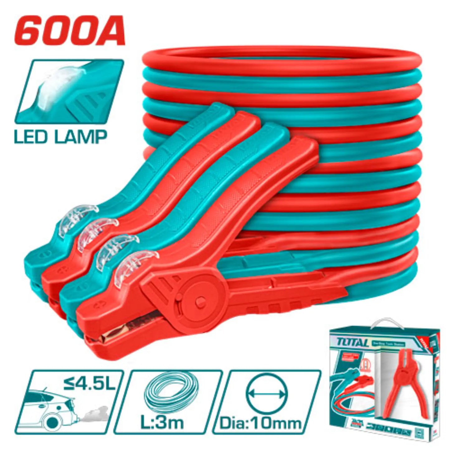 CABLE D'APPOINT AVEC LAMPE TOTAL [PBCA16008L]
