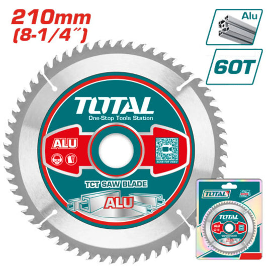 LAME DE SCIE TCT POUR ALUMINIUM 210 MM (8-1 / 4) TOTAL TAC2
