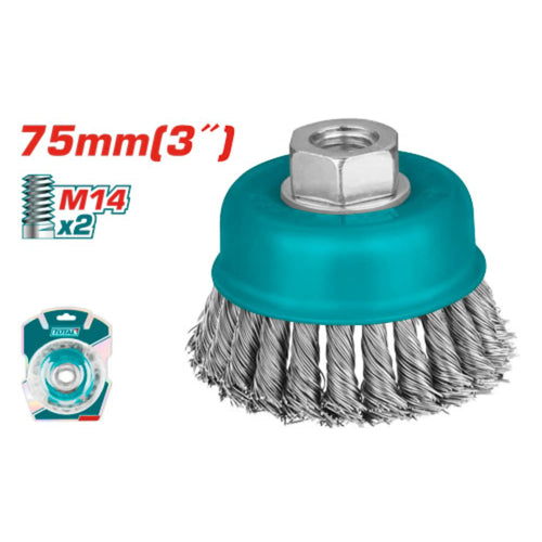 BROSSE METALLIQUE TORSADEE 75 MM TOTAL [TAC32031]