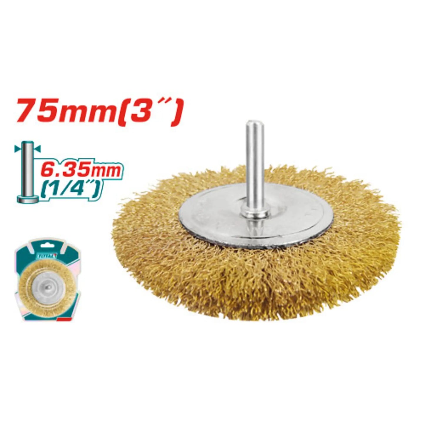 BROSSE METALLIQUE DE MEULAGE CIRCULAIRE 75 MM TOTAL [TAC34031]