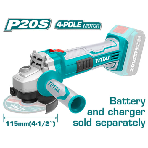 MEULEUSE D'ANGLE LITHIUM-ION 20V TOTAL [TAGLI1151]