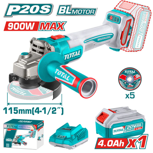MEULEUSE D'ANGLE AU LITHIUM-ION 20V TOTAL [TAGLI261521]