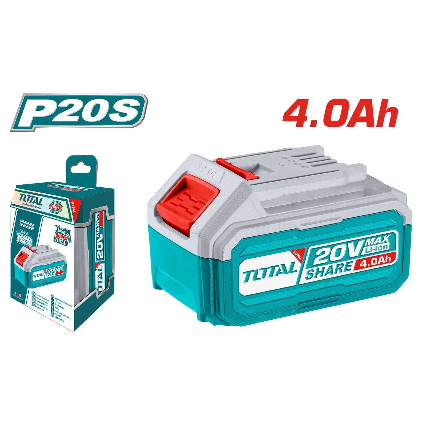 BATTERIE LITHIUM-ION 4.0AH TOTAL [TFBLI2002]/[TFBLI2002]1