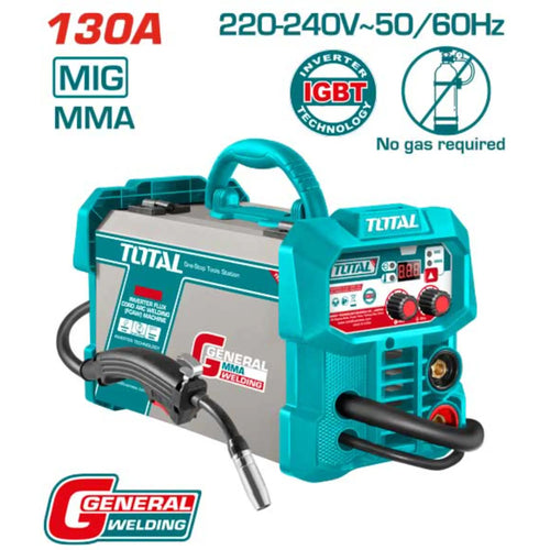 MACHINE DE SOUDAGE A L'ARC FOURRE A ONDULEUR (FCAW) 130A TOTAL [TFC13018]