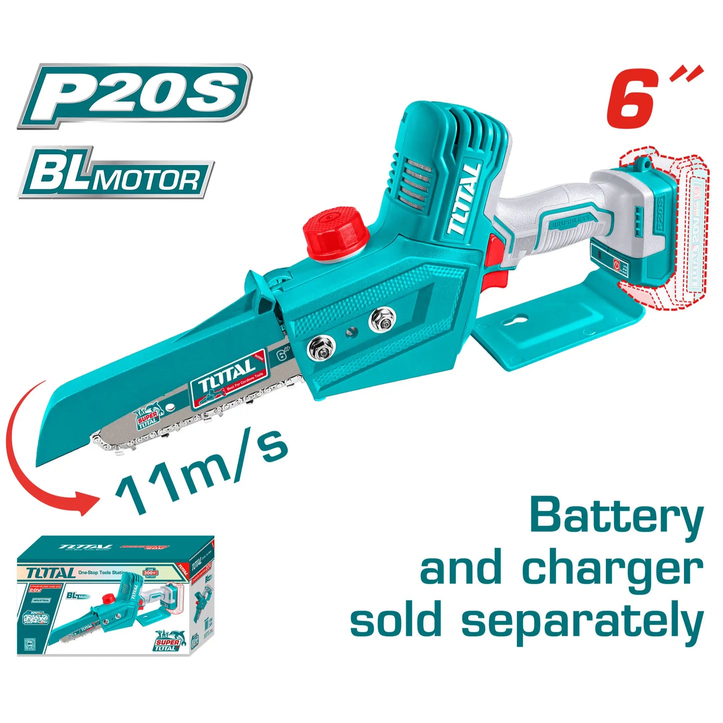 MINI TRON�ONNEUSE AU LITHIUM-ION 20V TOTAL [TGSLI2068]