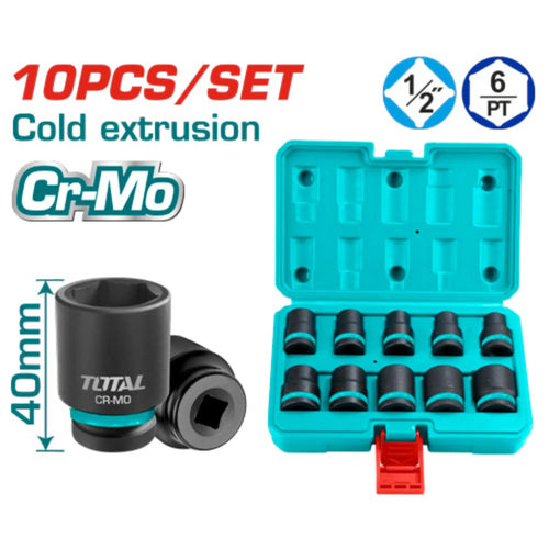 JEU DE 10 DOUILLES A CHOCS 1/2 TOTAL [THISTD12101]