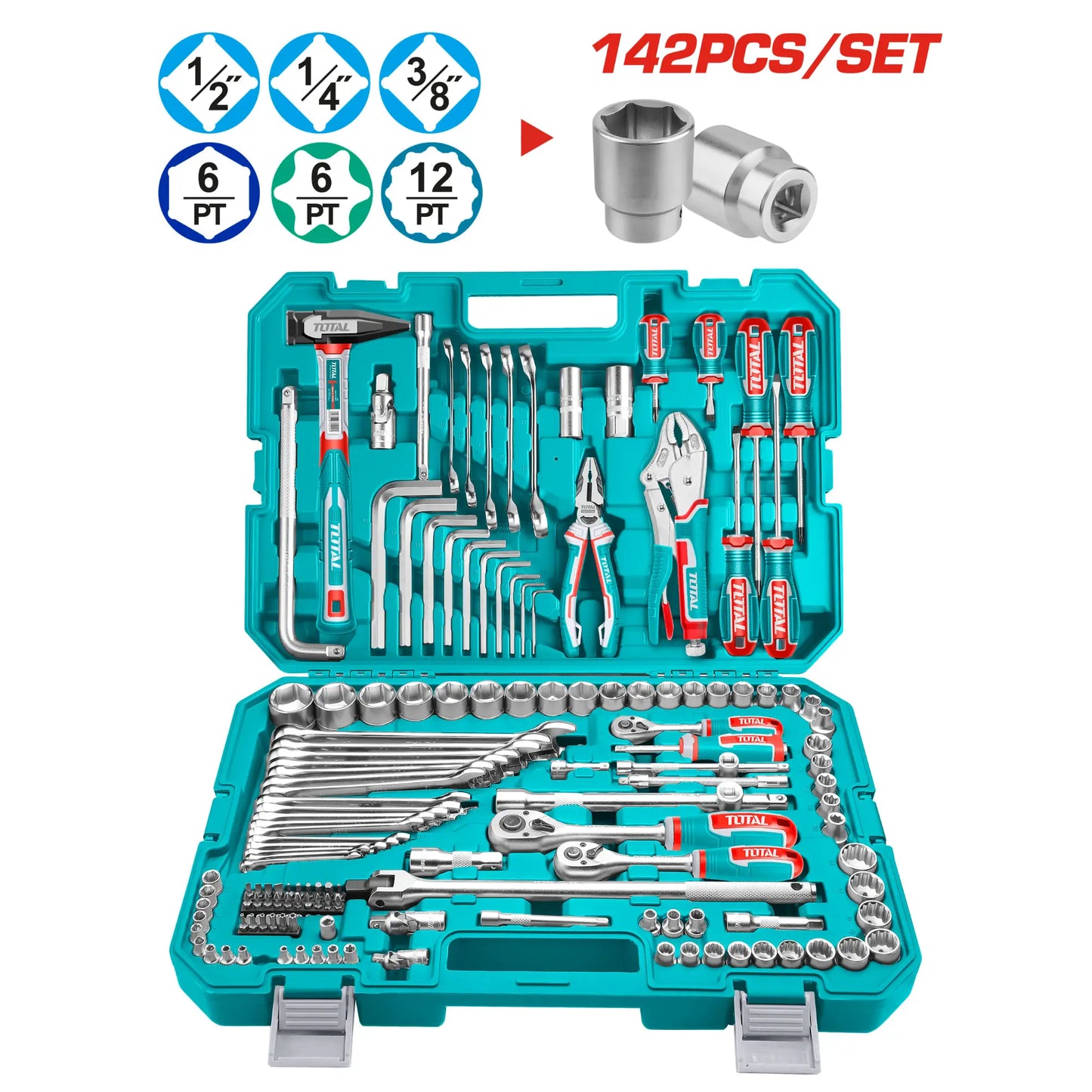 JEU D'OUTILS (142PCS) TOTAL [THKTHP21426]