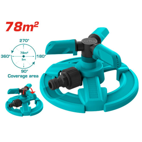 ARROSEUR ROTATIF EN PLASTIQUE A 3 BRAS TOTAL [THPS23602]