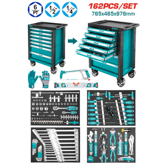 COFFRE A OUTILS (162 PCS) TOTAL [THPTCS71621]