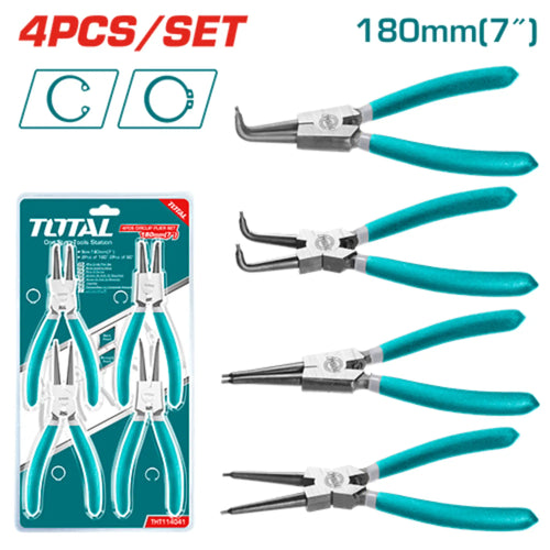 JEU DE 4 PINCES A CIRCLIPS 7" TOTAL [THT114041]