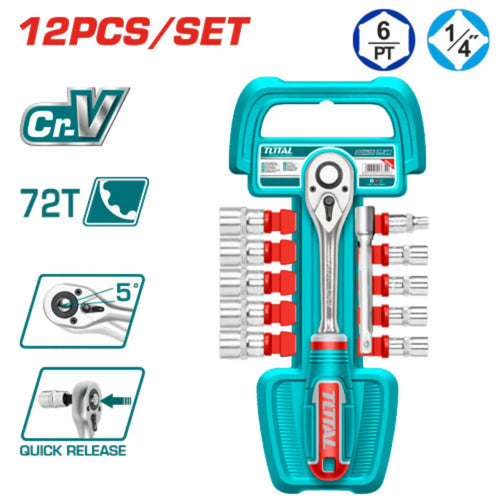 ENSEMBLE DE 12 DOUILLES 1/4" TOTAL [THT14114126]