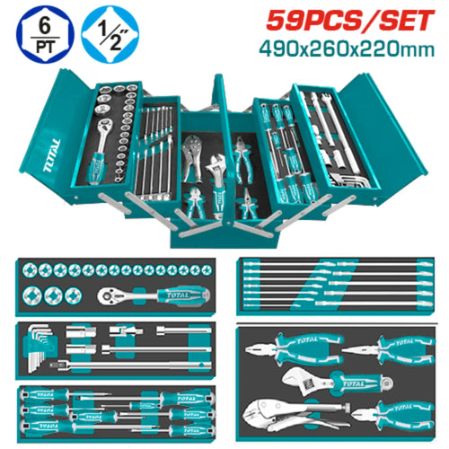 COFFRET A OUTILS 59 PIECES TOTAL [THTCS12591]