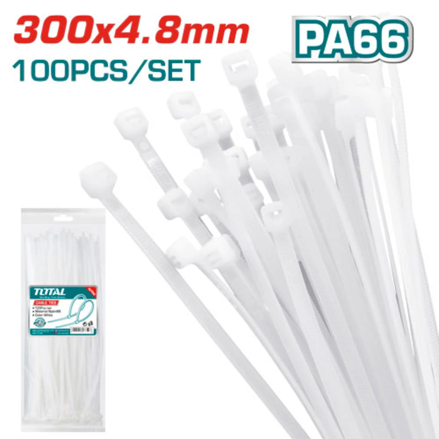ATTACHES DE CABLE 300MM X 4.8MM TOTAL [THTCT3001]