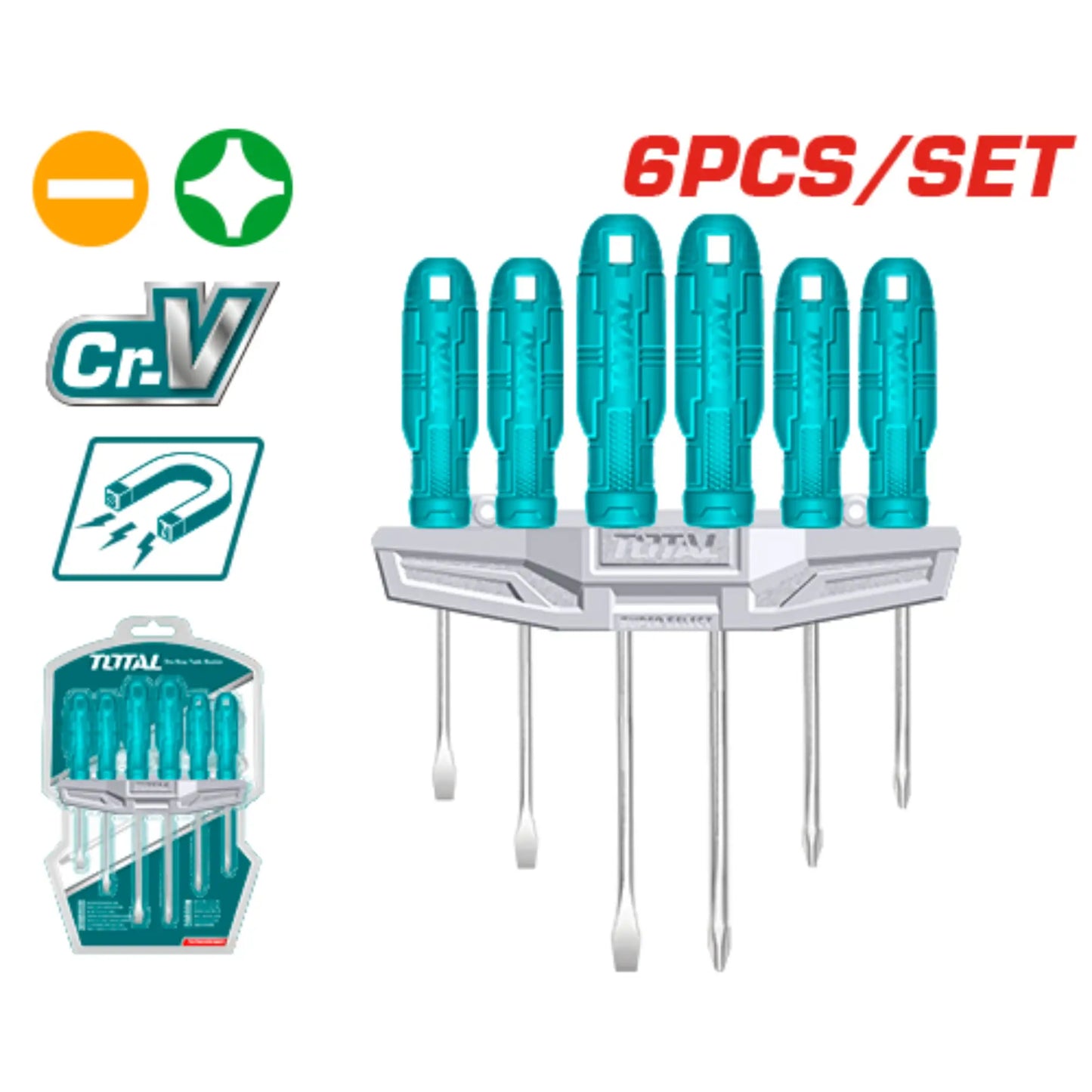 ENSEMBLE DE 6 TOURNEVIS TOTAL [THTDC250601]