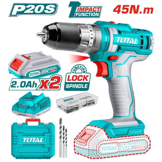 PERCEUSE VISSEUSE SANS FIL AU LITHIUM-ION 20V TOTAL [TIDLI201452]