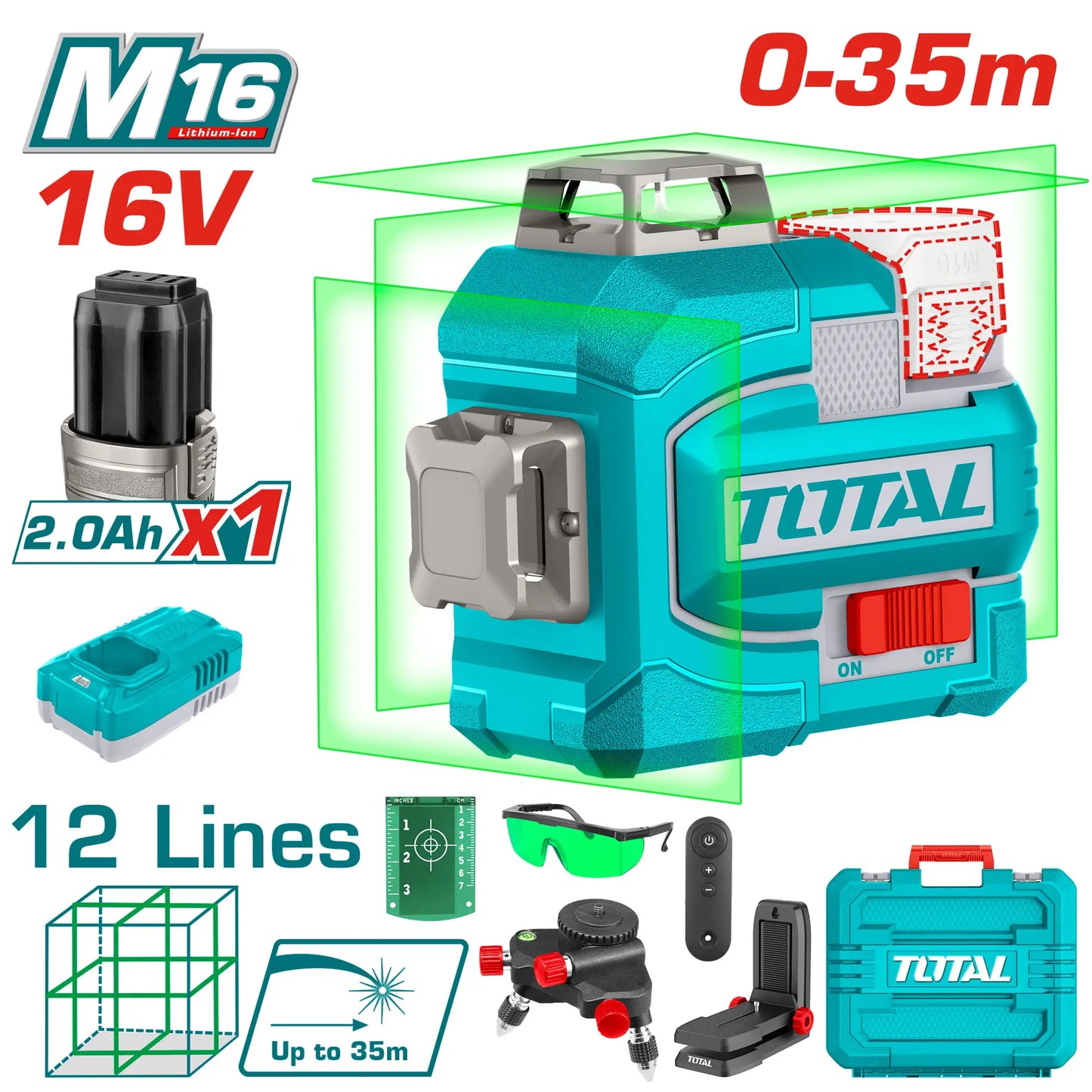 NIVEAU LASER 3D SANS FIL TOTAL [TLL301201]