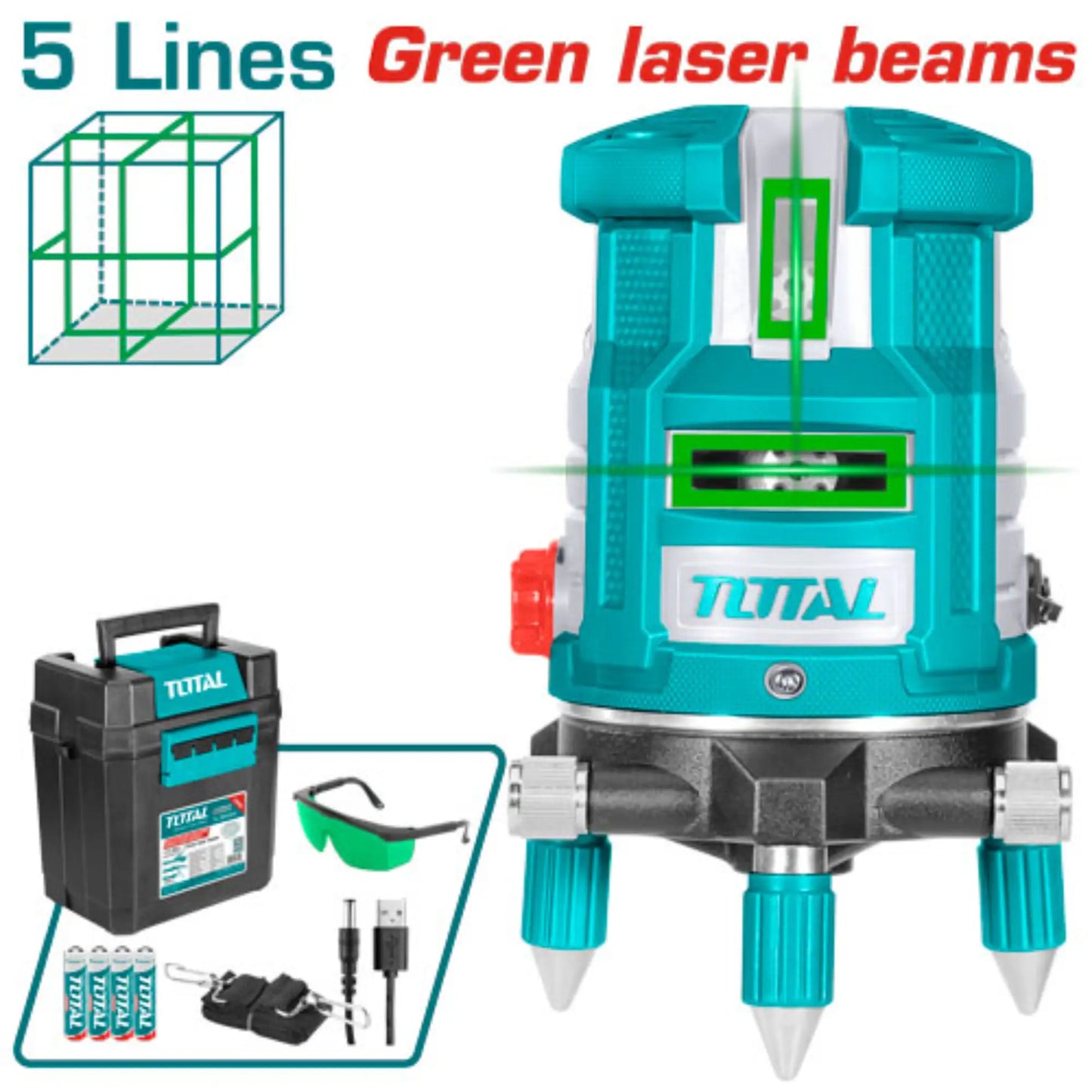 LASER A LIGNE AUTONIVELANTE (FAISCEAUX LASER VERTS) TOTAL [TLL305205]