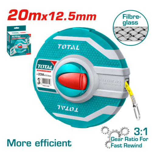RUBAN A MESURER EN FIBRE DE VERRE  20M*12,5MM [TMTF12206]