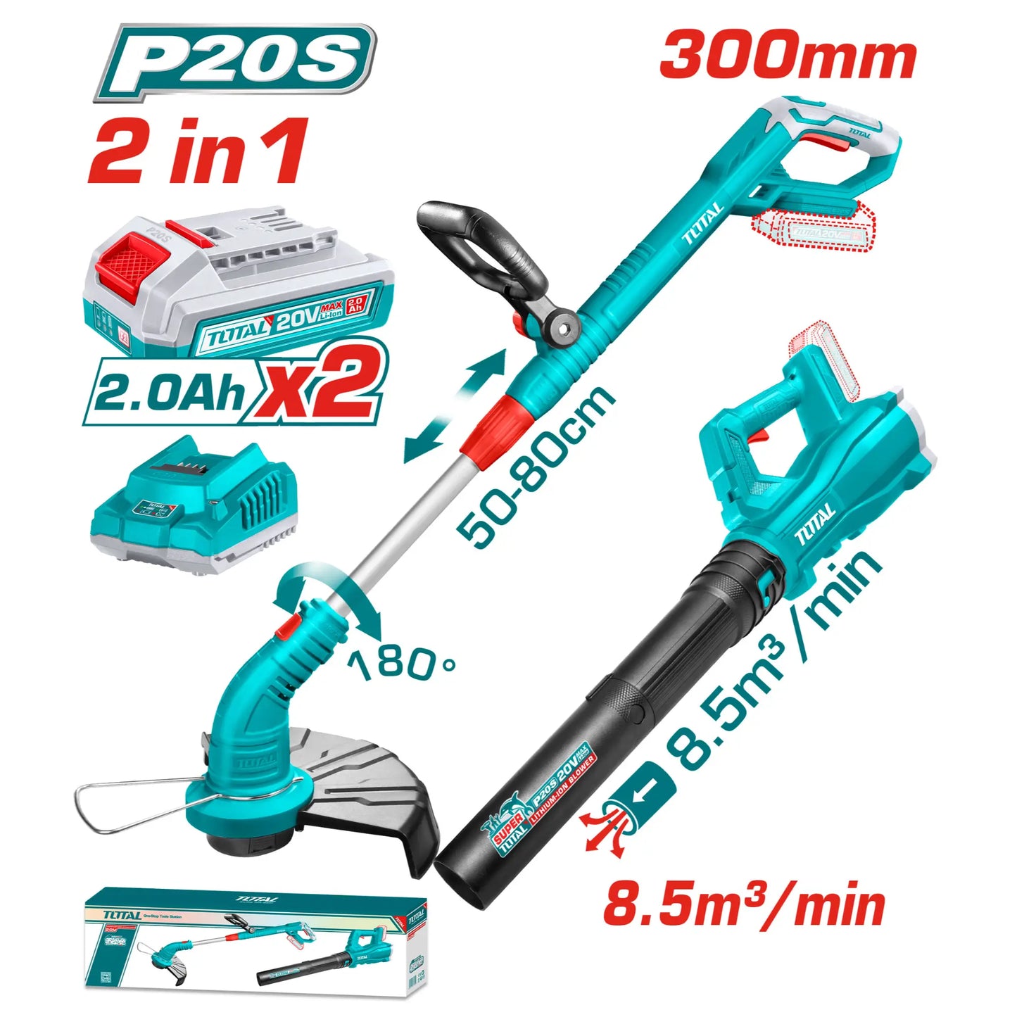 KIT COMBO SANS FIL AU LITHIUM-ION 2PCS TOTAL [TOSLI23024]