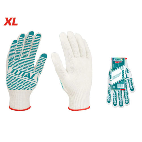 GANTS TRICOTES ET POIS EN PVC XL TOTAL [TSP11102]