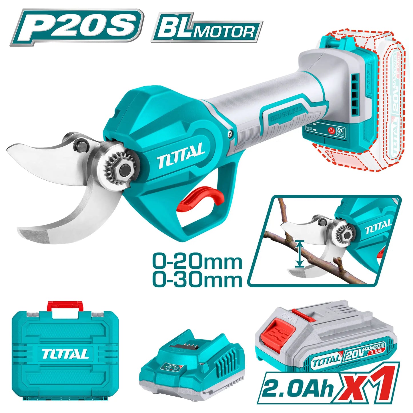 CISAILLE DROITE A JAUGE LITHIUM-ION 20V TOTAL TSSLI202581/[TSSLI203083]