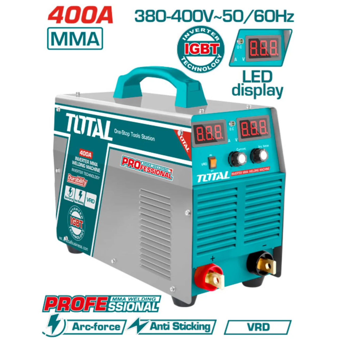 POSTE DE SOUDAGE MMA A ONDULEUR 400A TOTAL [TW24003]